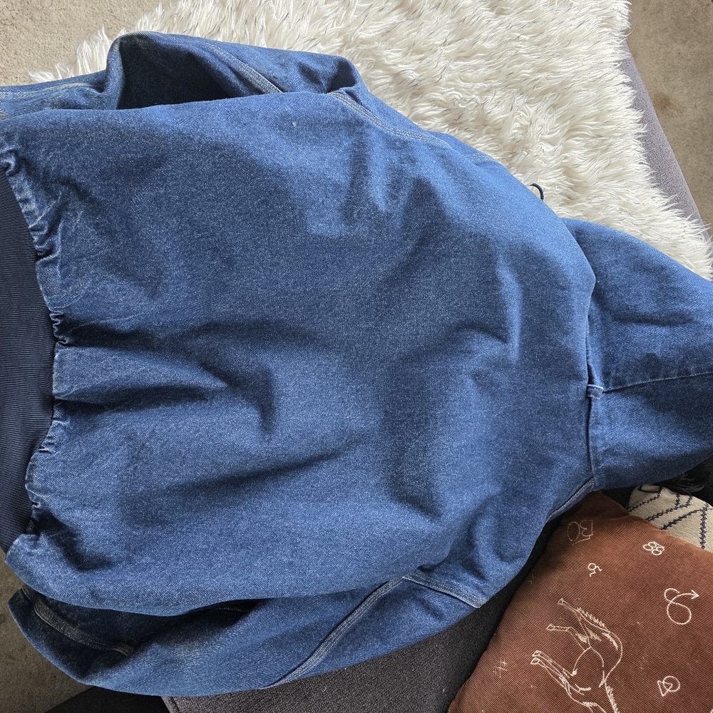 Blue Hooded Denim Carhartt Jacket - Picture 5 of 11